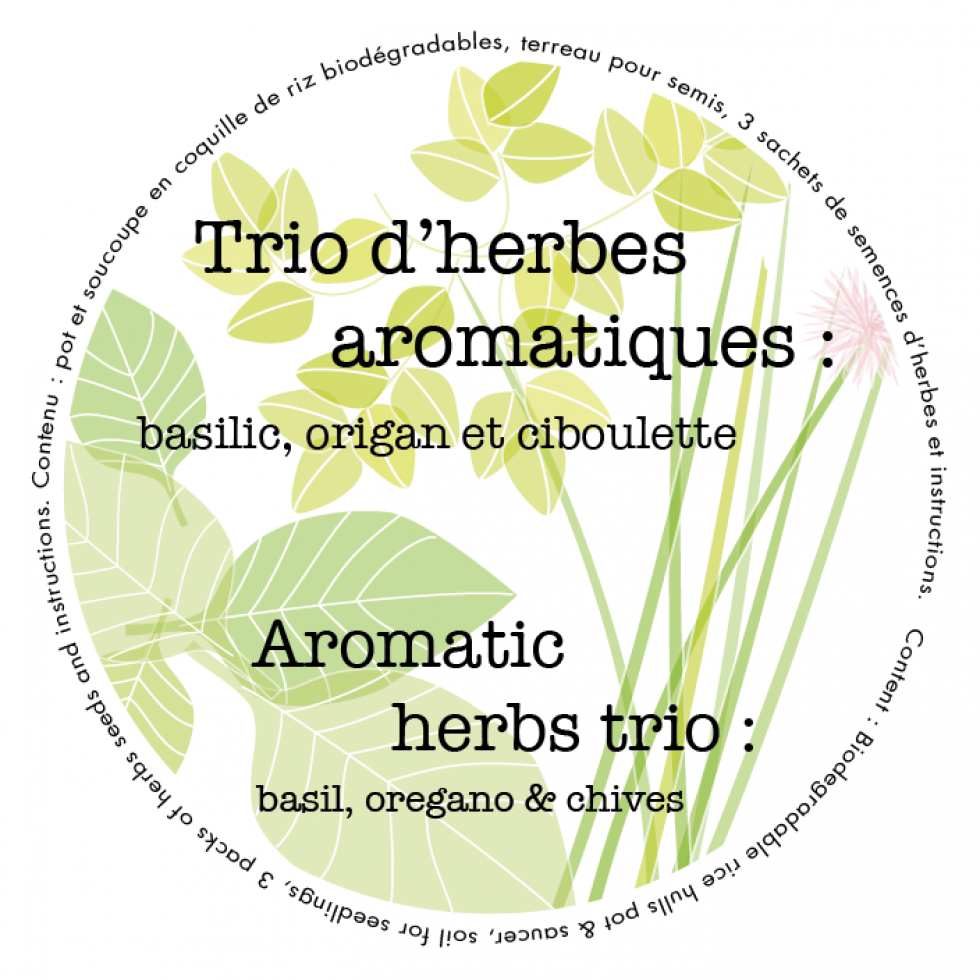 Trios d'aromates biologiques